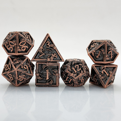 豪華な金属 多面体ダイス 8アクティブカラー TRPG ダンジョンとドラゴン Dnd メタルダイスセット