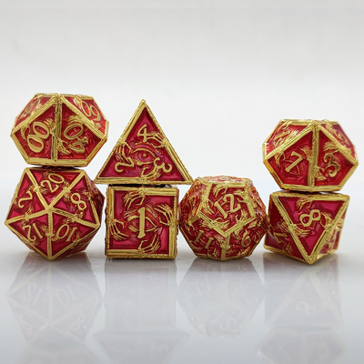 豪華な金属 多面体ダイス 8アクティブカラー TRPG ダンジョンとドラゴン Dnd メタルダイスセット