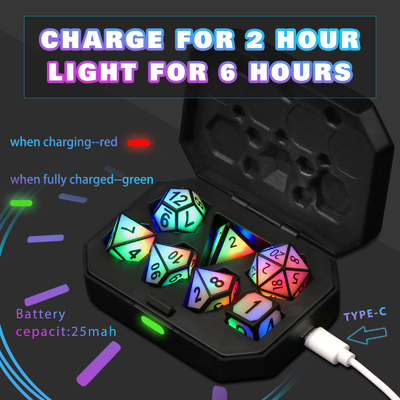 ウルトラ ロング スタンバイ LED 再充電可能な ダイヤゲームセット ドラゴンとダンジョン