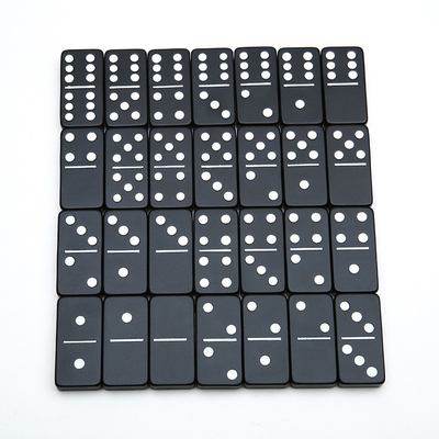 ダブル6 6 メタルドミノセット 28 巨大なアルミ合金ドミノブロック レーザー印刷デスクトップゲーム