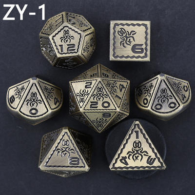 電子塗装 ヴィンテージ カラー オクトポス メタル Dnd ダイス セット ドラゴンとドラゴン チェスボードゲーム ダイス