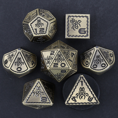 電子塗装 ヴィンテージ カラー オクトポス メタル Dnd ダイス セット ドラゴンとドラゴン チェスボードゲーム ダイス