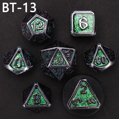 カスタム金属とプラスチックダース D20ゲーム D&amp;D多面体 DNDダースセット RPGダース