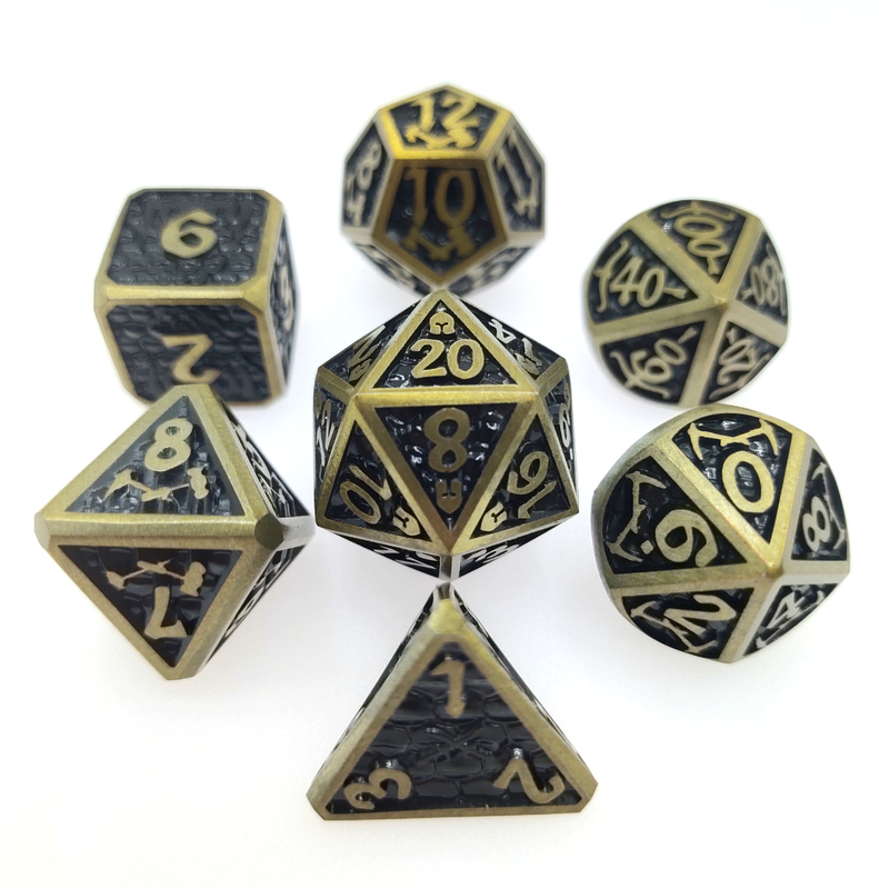 DND または RPG ダイス用のダイスセット 実用的なメッキ シャープなカラフルなメタル