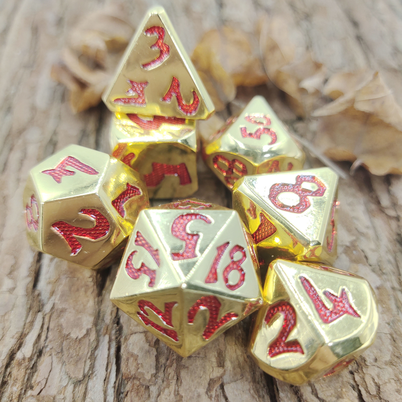 RPGのトランプ ゲームのためのD4、D6、D8、D10、D12、D20およびD%の贅沢なPolyhedralダイス セット