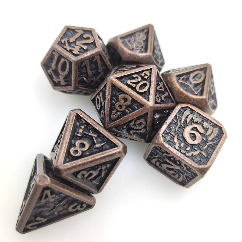 無臭の鋭い耐久力のある金属の小型色は金属RPGをさいの目に切るPolyhedral Cuprumをさいの目に切る