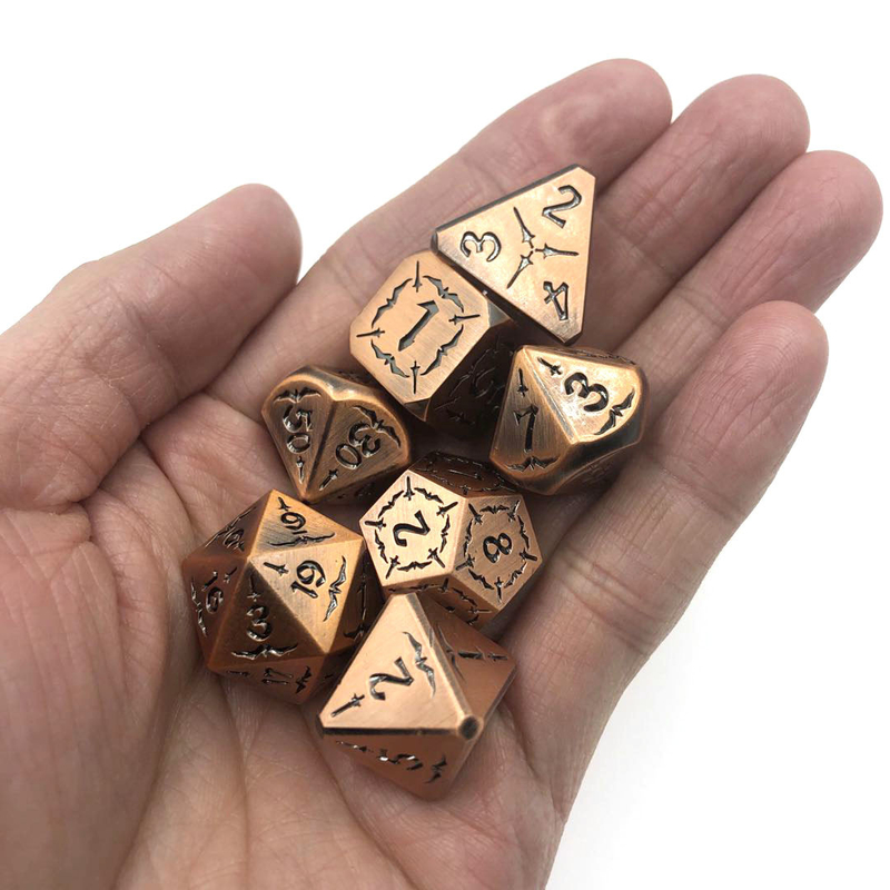 無臭の反摩耗金属 DND サイコロの携帯用サイズ 16mm-22mm 黒と白