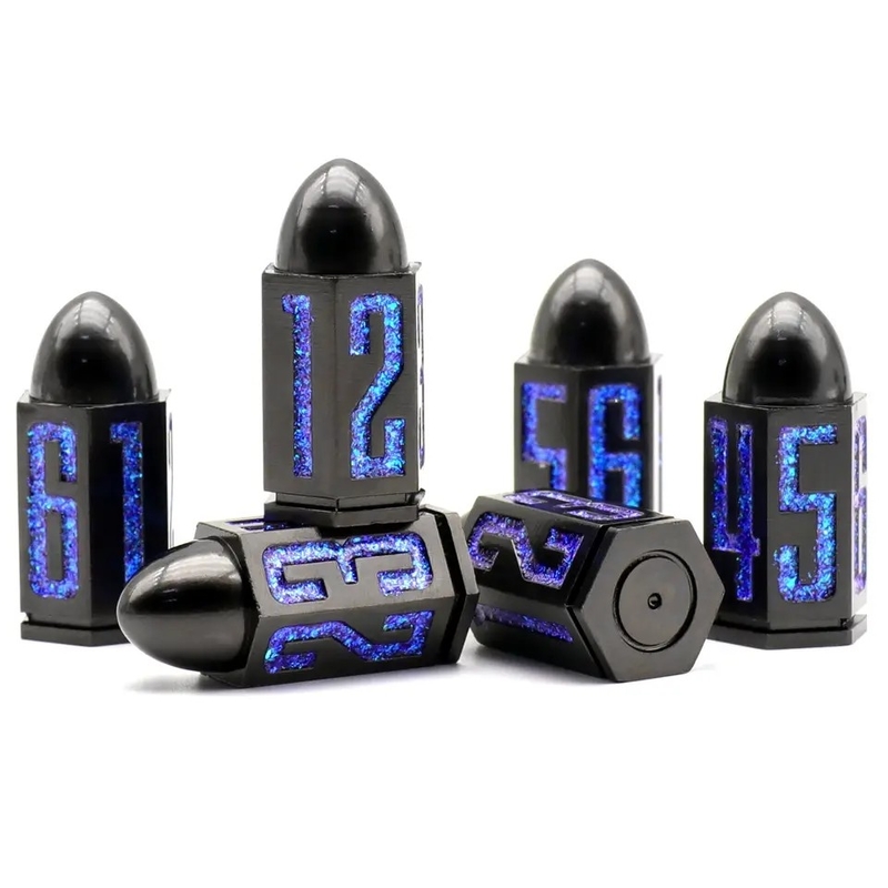 D6 弾丸メタルダイスセット 6個セット 6面 ダンジョンに出会いを求めるのは間違っているだろうか ウォーハンマー シャドーラン