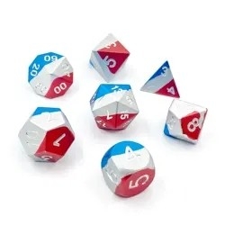 滑らかなライト ブール メタルダイス 色彩豊かな多面体 DND ゲームダイスセット