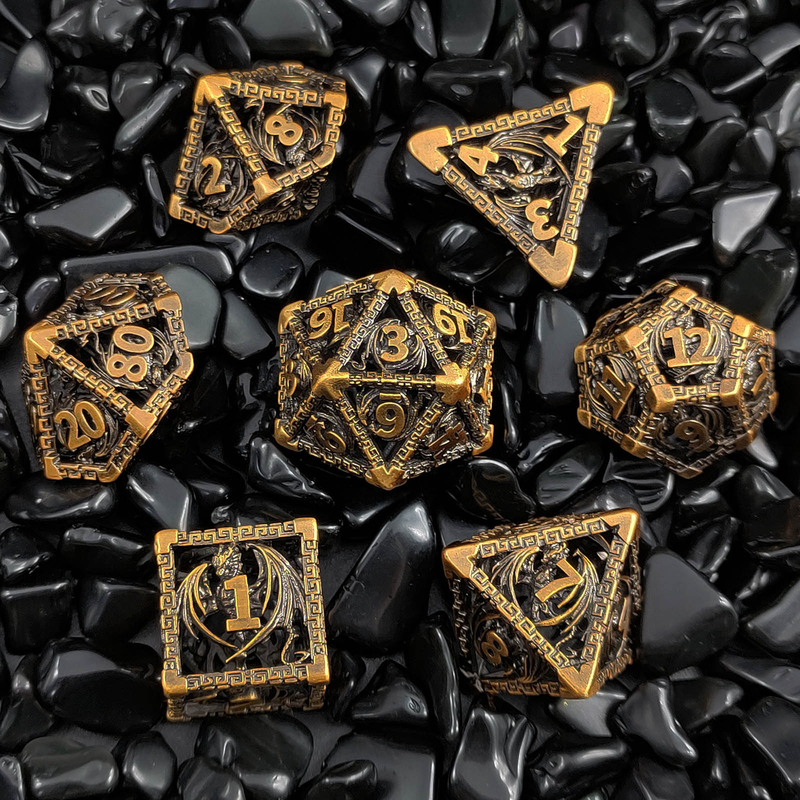 &quot;空っぽの多面金属ダイヤセット&quot; &quot;D20 鋭いカット&quot;