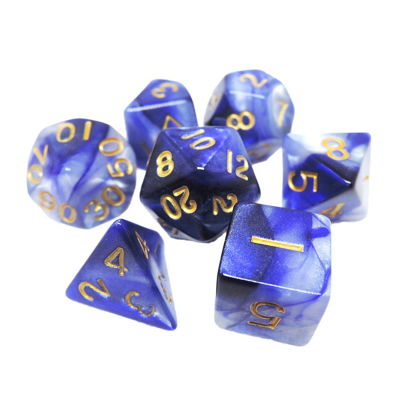 ポリカラー樹脂ダイスセット#Rpg#Dnd#コック大理石パターンプレミアムと贅沢